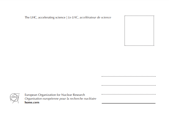 LHC / Universe postcard back