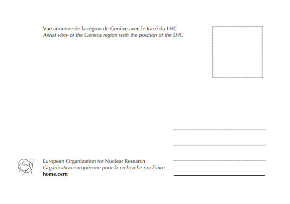 Carte postale LHC vue aérienne dos