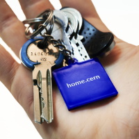 CERN logo key ring rear