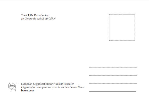 CERN data center postcard back